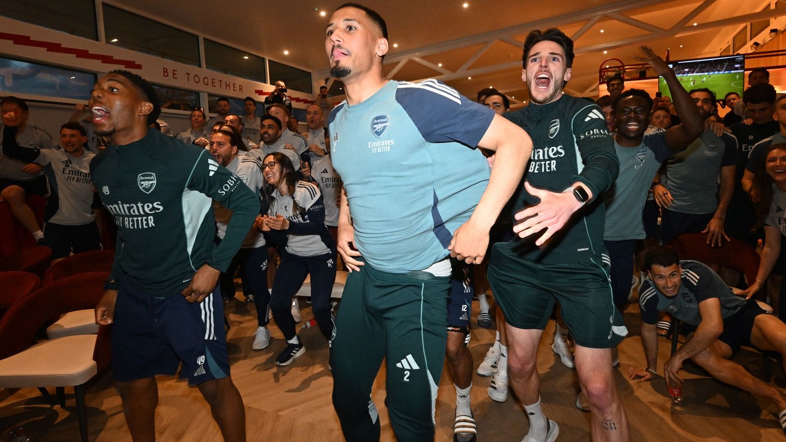 Arsenal Players Celebrate Premier League Title Win in Style