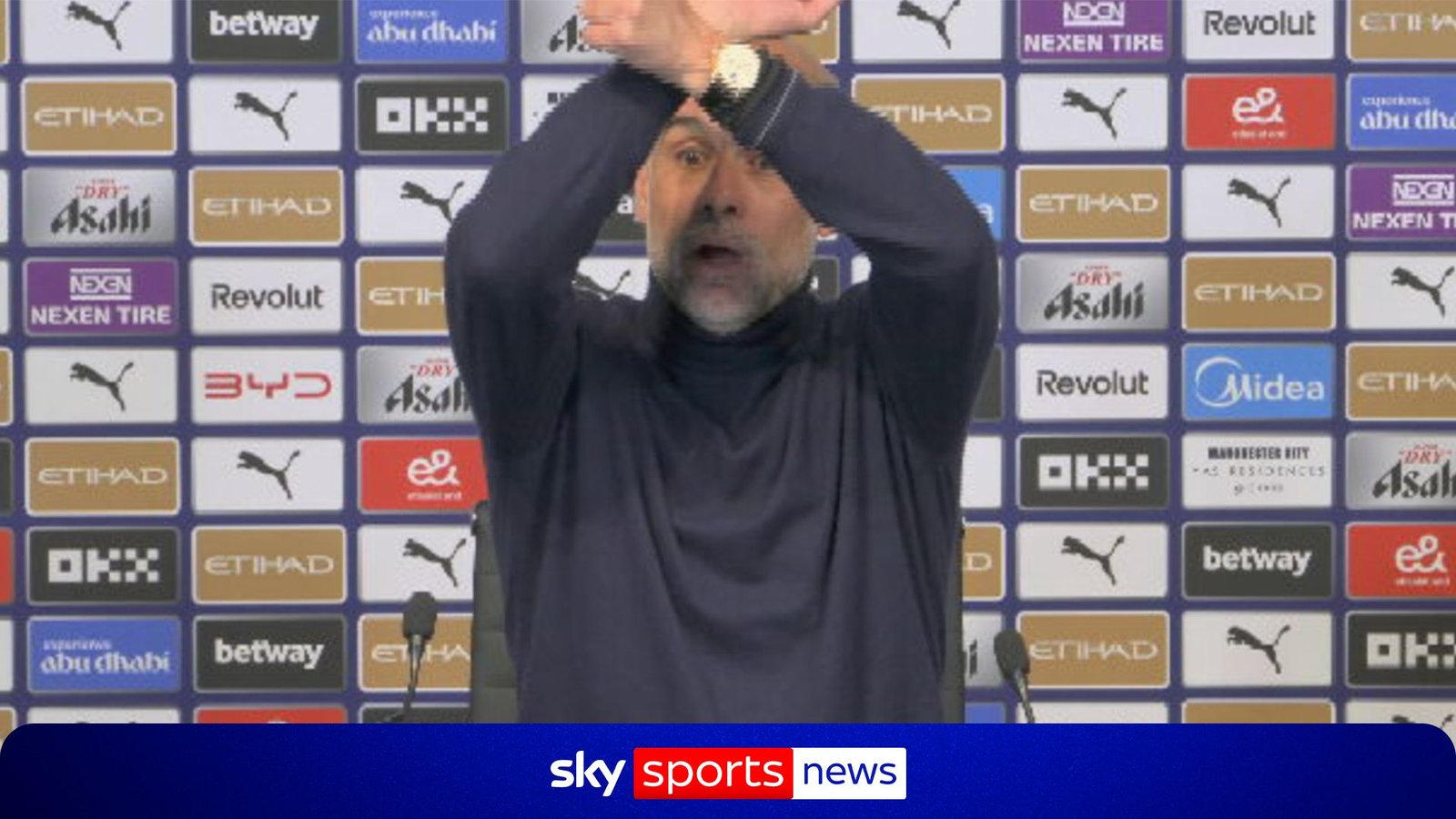 Pep Guardiola Sends Hilarious Message Before West Ham Clash