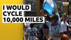 Argentinian Fans Complete Epic Cycle to World Cup Venue