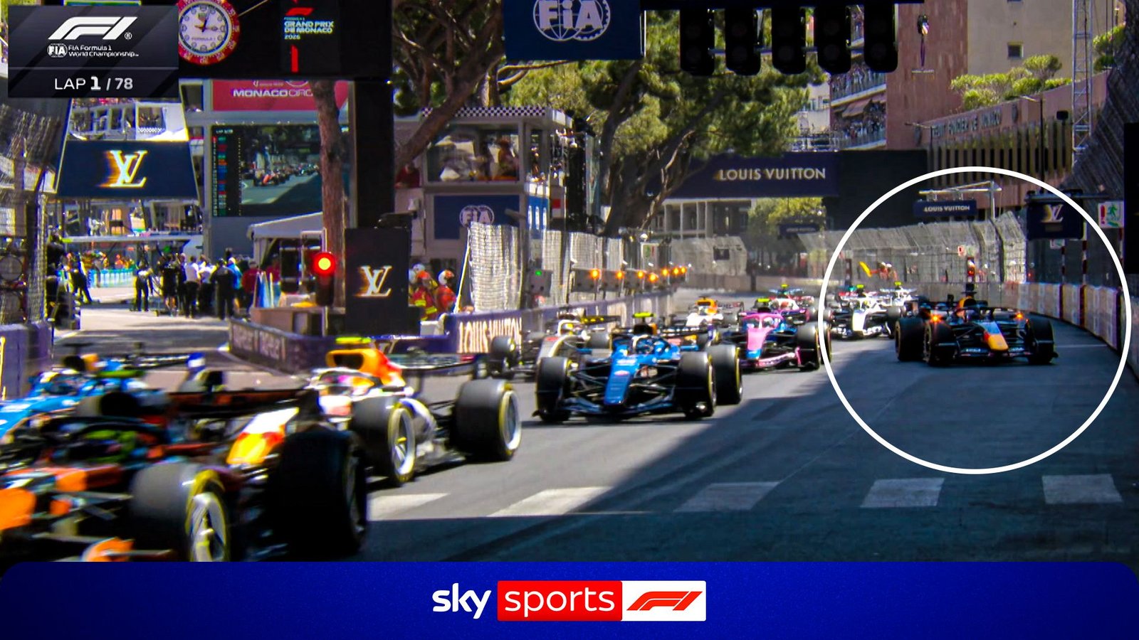 Max Verstappen Stumbles at Monaco Grand Prix Start
